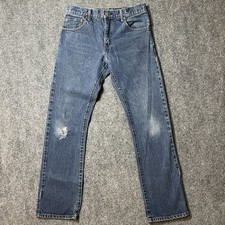 Y2k Levis 517 Jeans Mens 31x32 Blue Bootcut Med Wash Distressed Cowboy