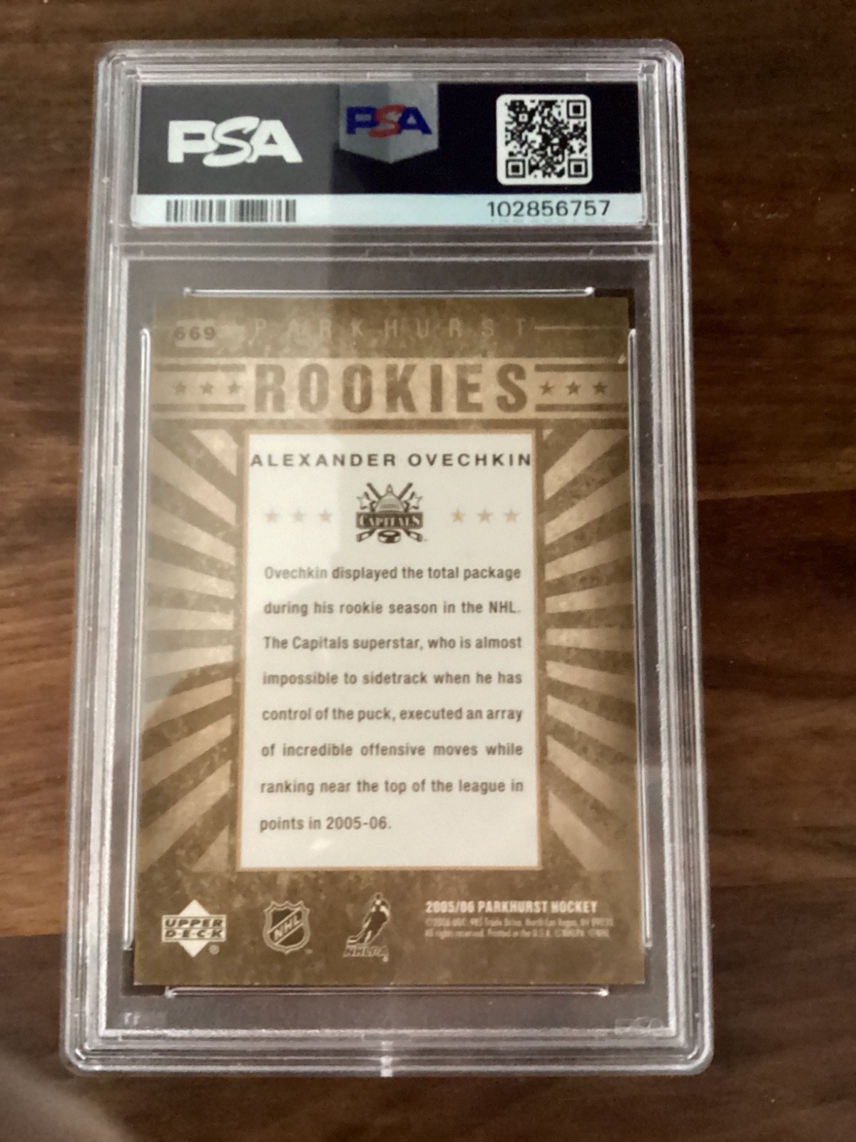 2005-06 Parkhurst - Parkhurst Rookies Alex Ovechkin #669 (RC) view 2