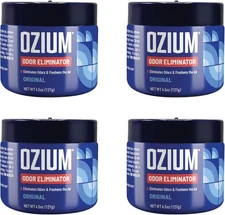 Ozium 4.5 Oz. Odor Eliminating Gel for Homes, Ounce (Pack of 4), Blue 