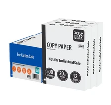 Copy Paper, 8.5" x 11", 92 Bright, 3 Ream Case (1,500 Sheets), White, 20 lb.