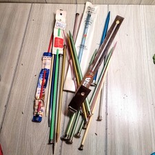 Vtg Large Lot Of Colorful Knitting Needles Everything Pictured New Used
