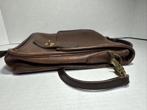 Borsa a tracolla Coach vintage in pelle marrone stazione senza borsa fob made in USA fine anni 80? - Foto 13 di 24