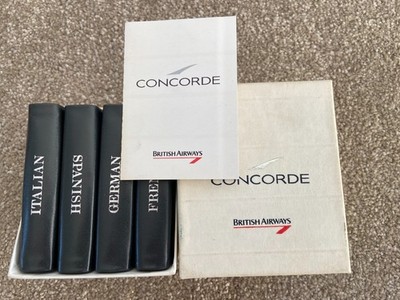 British Airways Concorde - Boxed Set of 4 Leather Dictionaries with gift card