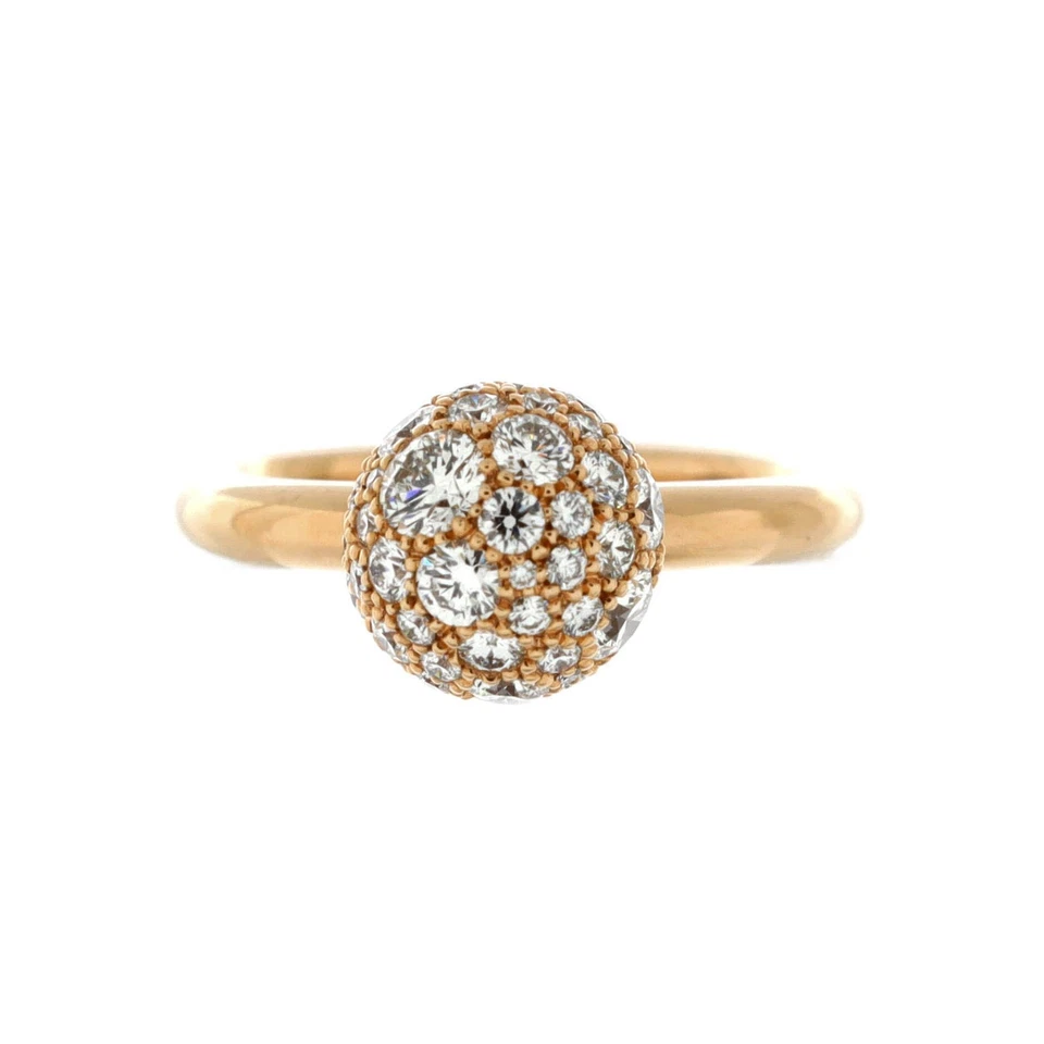 Tiffany & Co. HardWear Ball Ring 18K Rose Gold and Diamonds 8mm