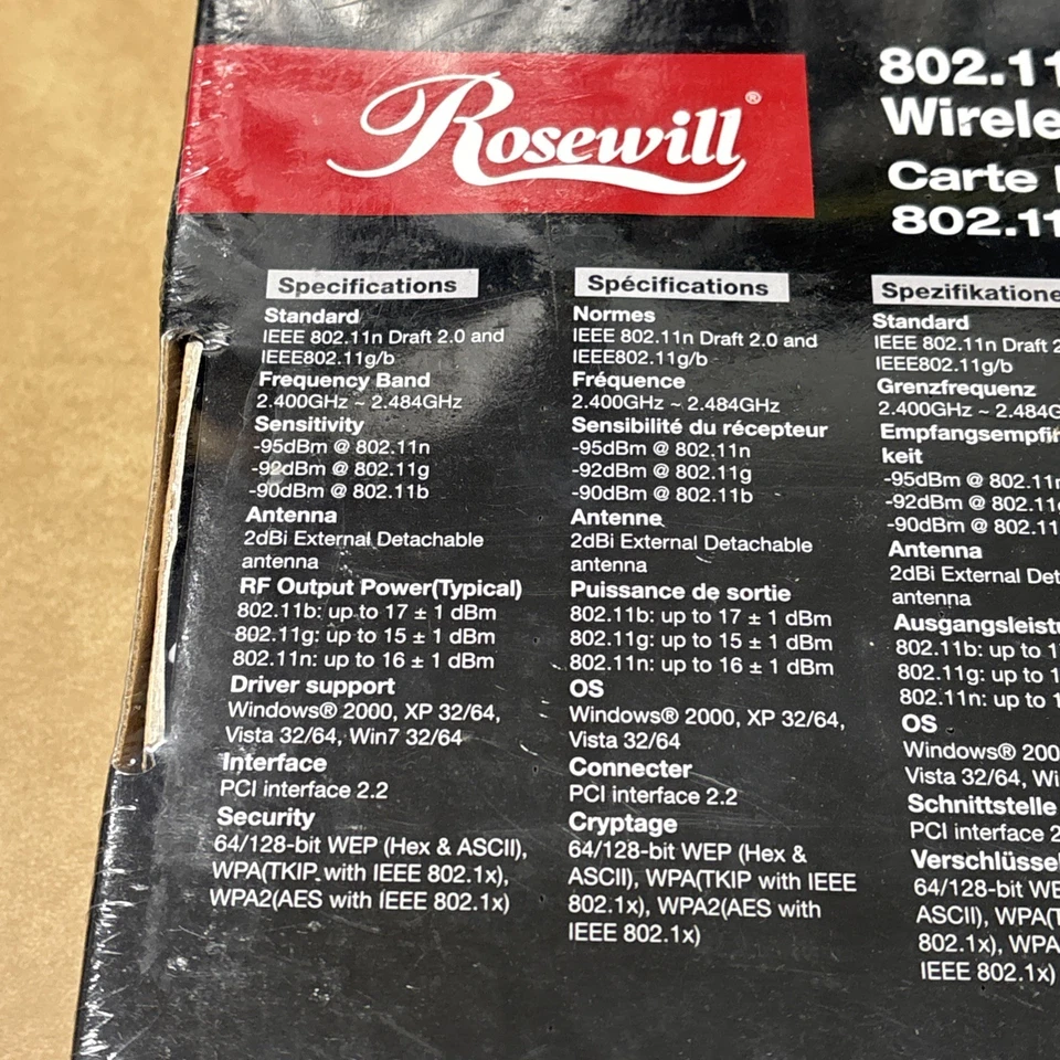 NEW Rosewill 802.11 b/g/n Wireless LAN PCI Card RNX-N150PCx - Image 3 of 3