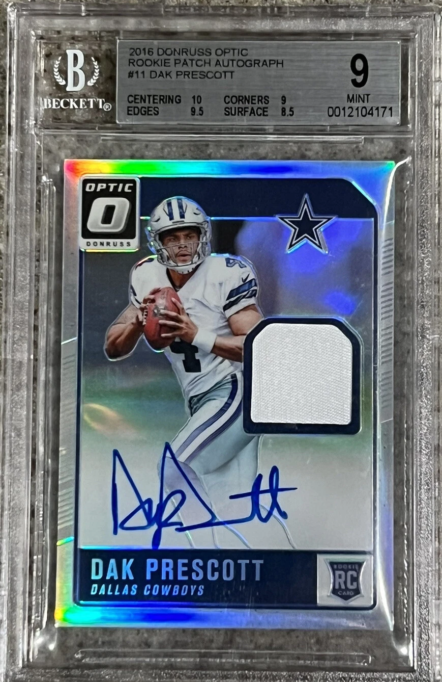 Dak Prescott Panini Donruss Optic Rookie Patch Autograph #DP Base