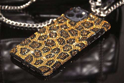 Funda Carcasa Brillante Leopardo Diamante Para iPhone 14 15 Pro Max Con ELEMENTOS SWAROVSKI - Imagen 2 de 9