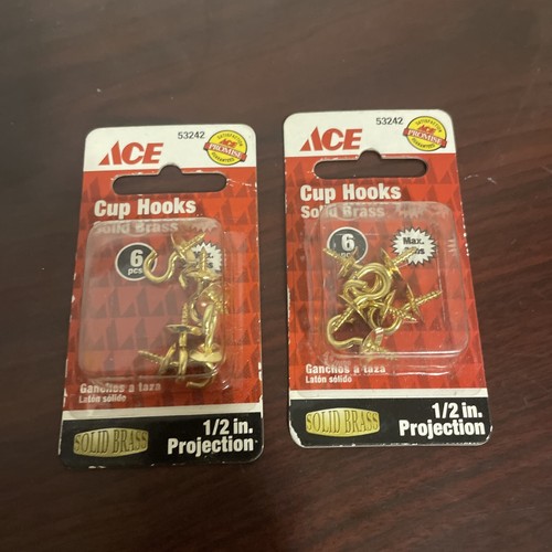 ACE solid brass cup hooks 1/2” - Picture 6 of 6