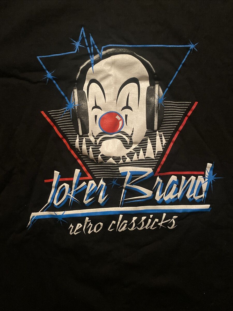 Joker Brand Clown Logo Mr Cartoon Joker XL Tee Shirt Retro Joker Brand Clown Logo Mr Cartoon Joker XL Tee Shirt Retro