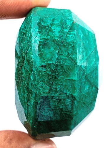 Esmeralda verde Colombia 400 quilates certificado EGL natural forma ovalada piedra preciosa suelta AKJ - Imagen 5 de 12
