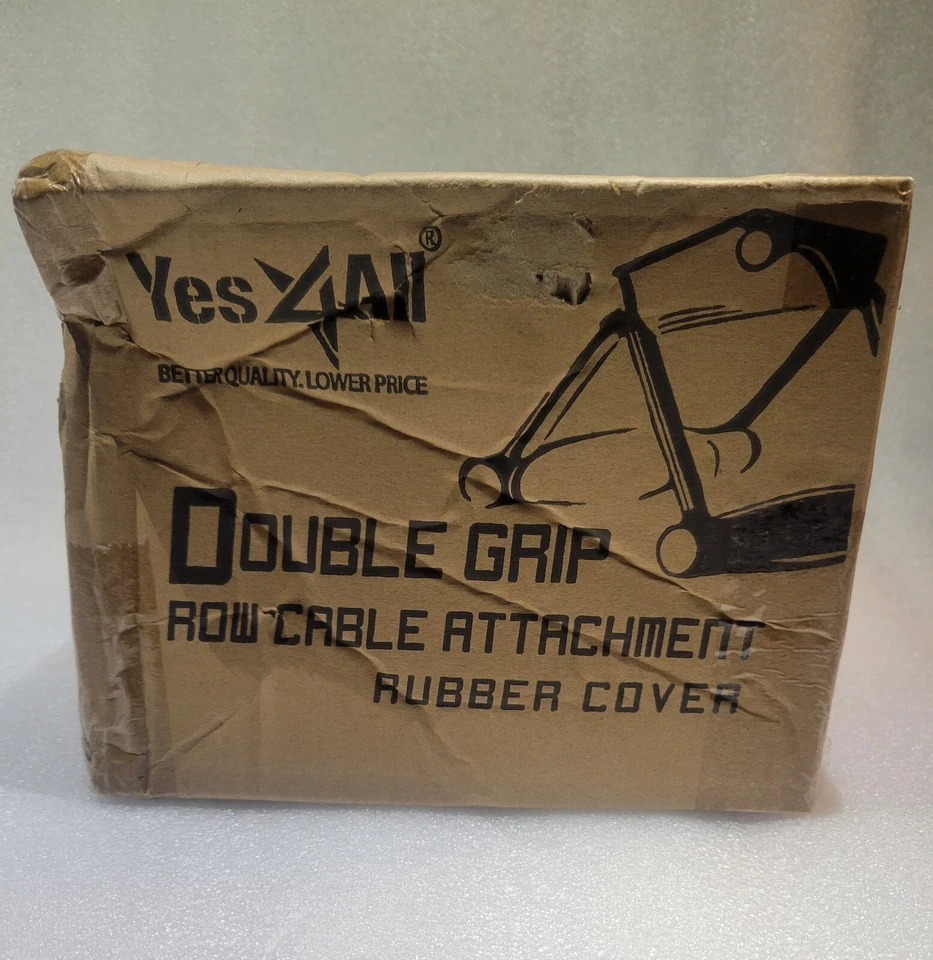 Yes4All Double Grip Rotating Handle With Rubber Cover Cable Attachment Black NEW - Image 4 of 4