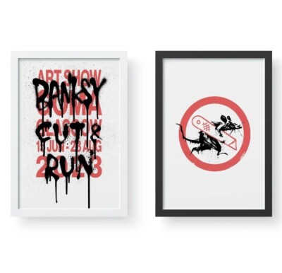 Banksy - Cut and Run Poster/Print - Original GOMA 2023 Set - Glasgow Art Exhibit