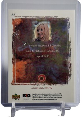 Christina Aguilera 2000 Upper Deck Reflection So Emotional Card
