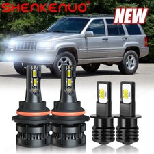 Set For Jeep Grand Cherokee 1993-1997 1998 Front Led Headlight Fog Light Bulbs Set For Jeep Grand Cherokee 1993-1997 1998 Front Led Headlight Fog Light Bulbs
