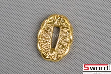 Golden Small Tsuba Hand Guard For Japanese Samurai Sword Katana Wakizashi  Tanto