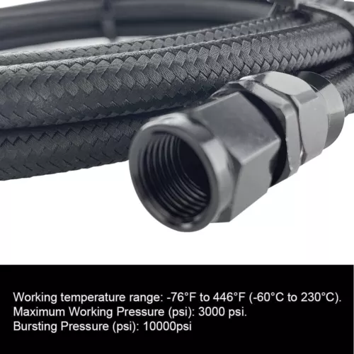 TH350 700R4 TH400 SS Braided Transmission Cool Hoses Lines Fits For Chevy Ford - Picture 6 of 9