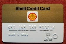Shell Oil - Vintage Credit Card expired 1980's  our cc8