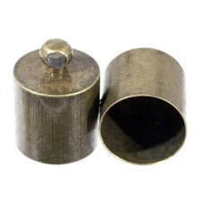 Craft County Cord End Caps  Bronze or Silver