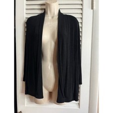 Chico's Travelers black shawl collar black cardigan 0 S Fall work classic