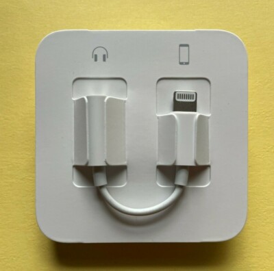 Apple original Lightning to 3.5 mm Headphone Jack Adapter and Apple Headphone