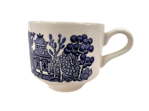 Churchill England Blue Willow 3” 6 oz Coffee Tea Mugs Cup