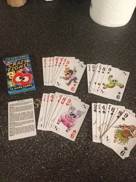 vintage crazy eights card game