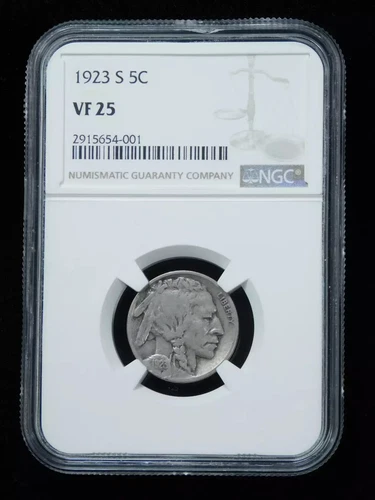 1923-S 5c Buffalo Nickel - NGC VF25