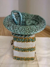 Vtg. mcm fabulous Italian art pottery vase/tv lamp.