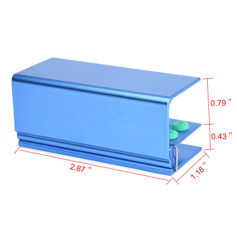 Dental Bur Block Holder - 10/16/24 Hole Disinfection Box With FG RA Rubber Cover