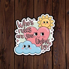 Mental health awareness sticker vinyl decal anxiety positivity self love