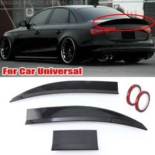Adjustable Rear Trunk Spoiler Lip Roof Tail Wing For Car Sedan Universal Carbon