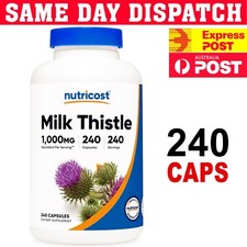 Nutricost Milk Thistle 1000mg 240 Capsules Non-GMO & Gluten Free Fast Shipping !