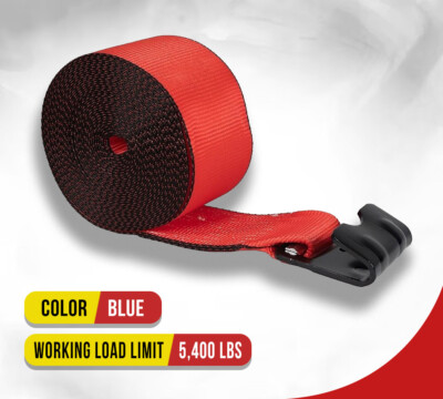 4 In. X 30 Ft. Winch Strap With Flat Hook, Flatbed Tie Down - Foto 7