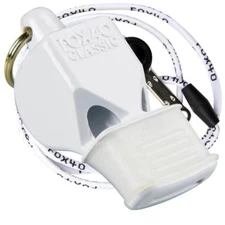 WHITE Fox 40 Classic CMG Whistle Official Coach Safety Alert Rescue FREE LANYARD