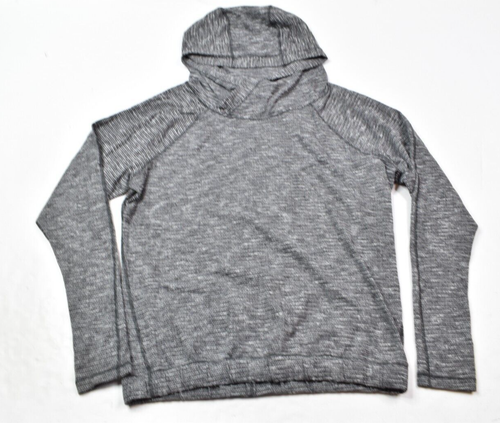 Lululemon Healthy Heart Pullover Damen 6 grau meliert Langarm Stretch Kapuze