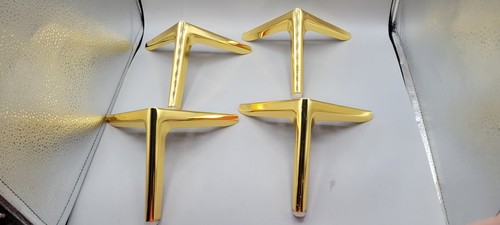 5,9 Zoll Möbelbeine 4er Set Gold Metall Schwerlast Hardware Dreieck Top - Bild 1 von 9