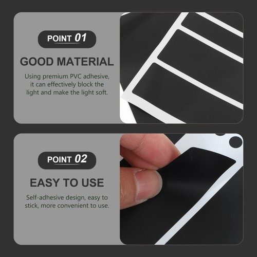 2 Sheets LED Light Shielding Sticker Blackout Stickers Blocking No Trace Filter - Imagen 3 de 12