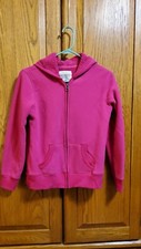 Old Navy Junior Small Pink hoodie Zip Front Fleese Lined 2 Pockets  B7 