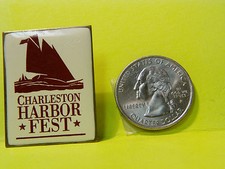 Vintage Authentic Charleston Harbor * Fest * Lapel Pin, usa made,