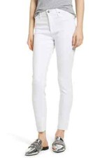  188 AG Adriano Goldschmied Womens White High-Rise Skinny Denim Jean Pants SZ 32
