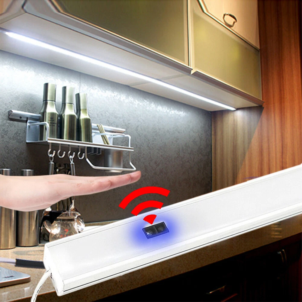 Under Cabinet Hand Motion Sensor LED Bar Light Lamp Cupboard Wardrobe Kitchen