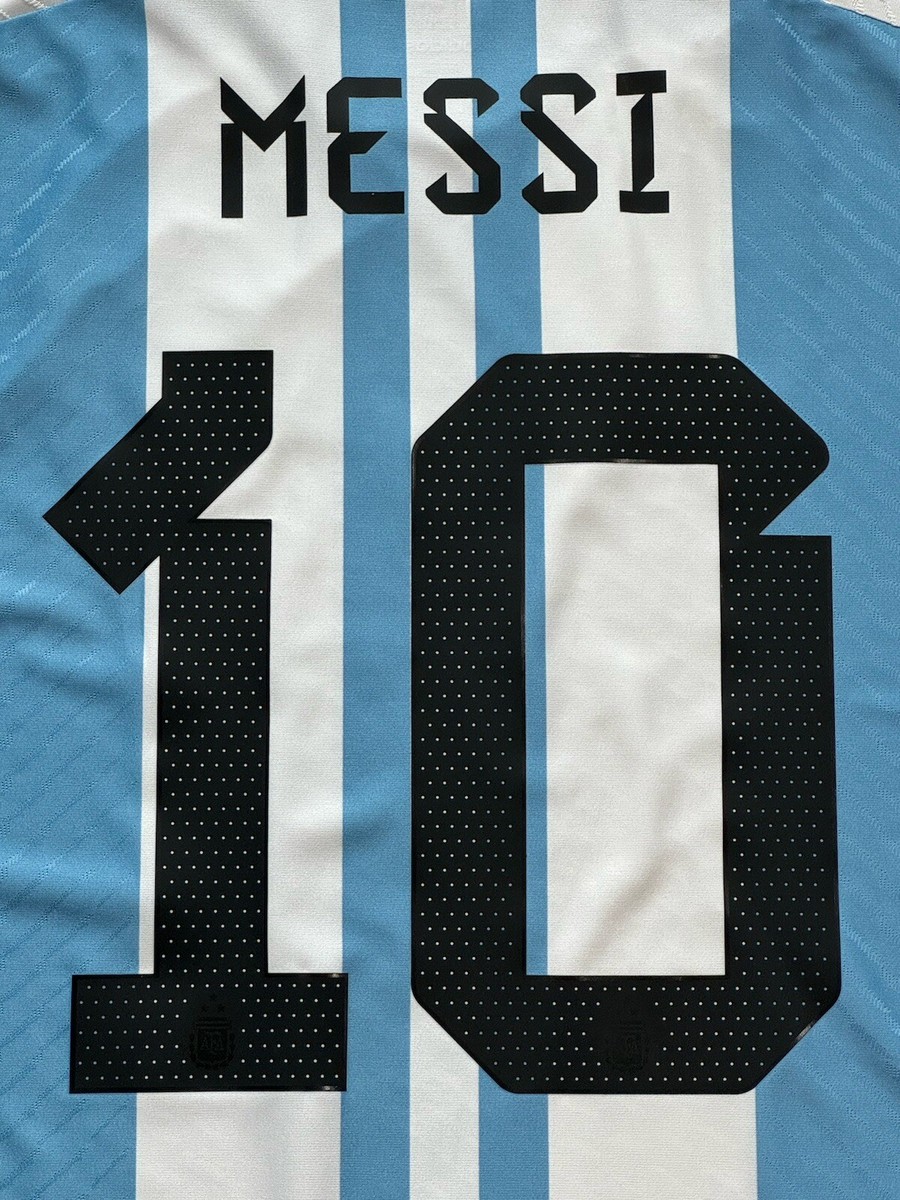 2022/23 Argentina Authentic Home Jersey #10 Messi 3XL World