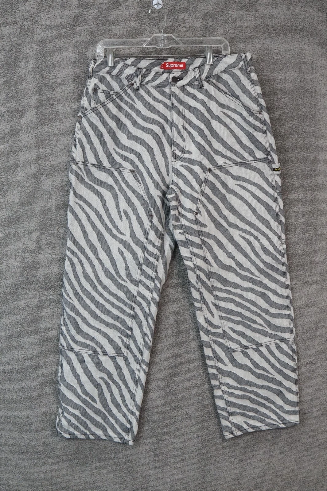 Pantalon Supreme Charpentier Imprimé Zèbre Homme Taille 32X29
