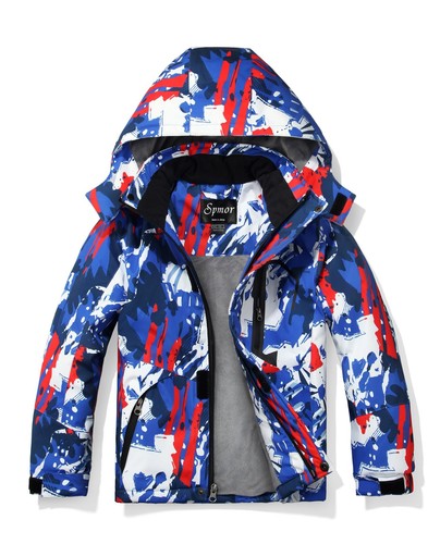 Boys Waterproof Ski Jacket Warm Coat Windproof Winter Snowboarding Jacket Pri...
