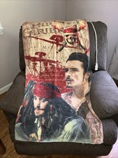 Pirates of the Caribbean Beach Towel Captain Jack Sparrow and Will Used