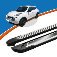 Trittbretter passend für Schweller Nissan Juke ab Baujahr 06/2010 LINE Silber mI