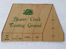 1930 BEAVER CREEK Camping Ground Moosehead Lake Greenville Maine Tent Brochure