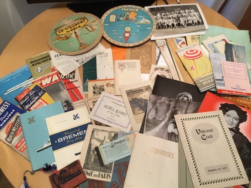Large Lot Of  Vintage Ephemera Travel - Cruise - Theatre - Airlines - + Assorted
