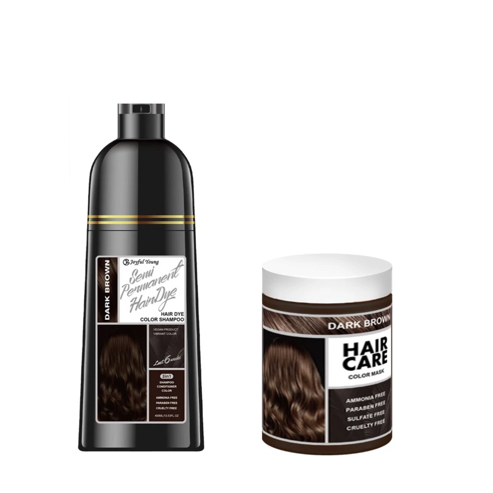 Joyful Young tinte para el cabello champú y mascarilla paquete? Juego de cobertura y acondicionador gris Foto 4 de 4