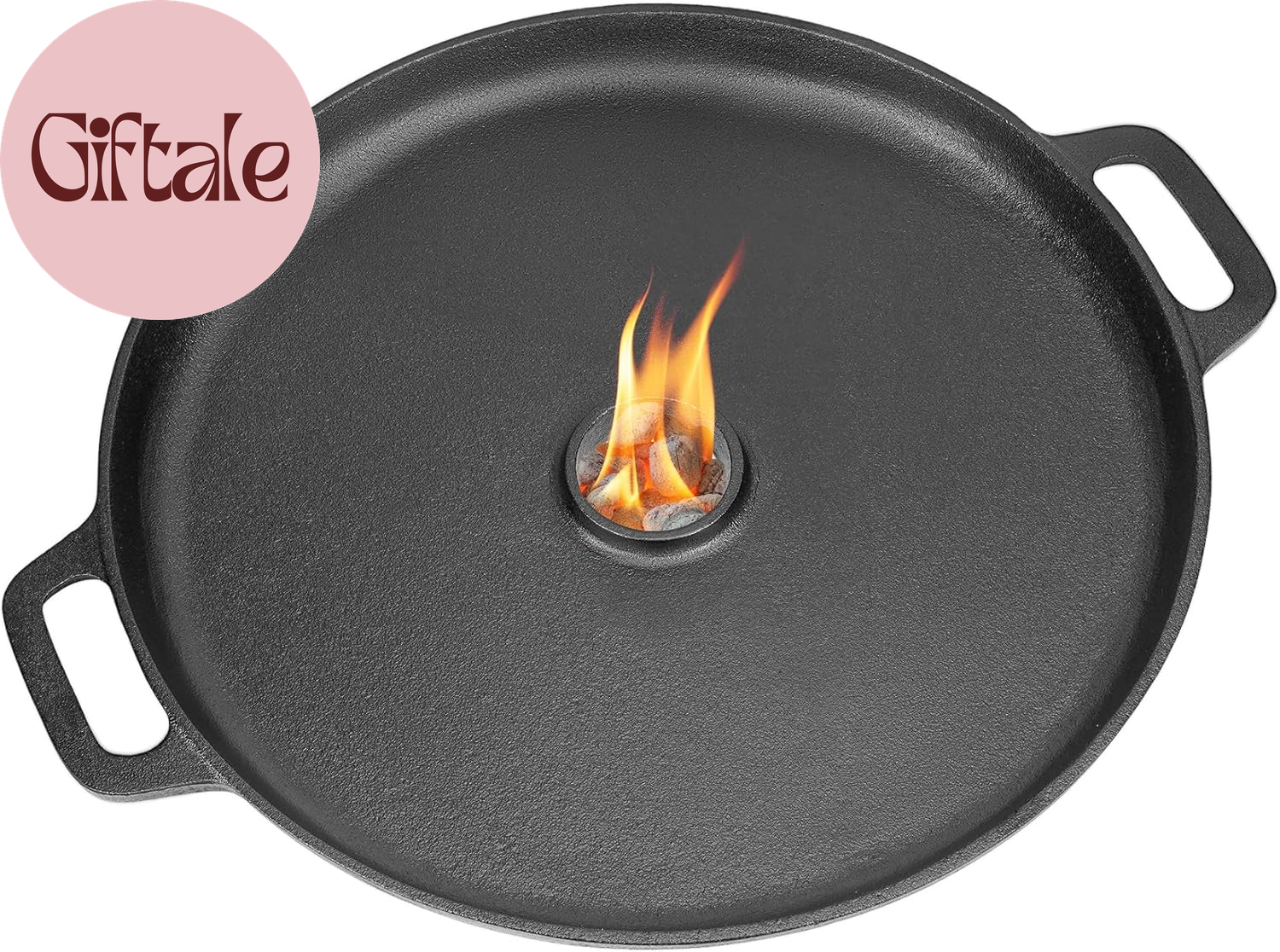 Cast Iron Nonstick Round Griddle for Gas Grill
